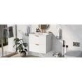 thumbnail image 5 of Modern 24-Inch Wall-Mounted Bathroom vanity with 2 Drawers, White&nbsp; - Ideal for Small Bathrooms, 5 of 9