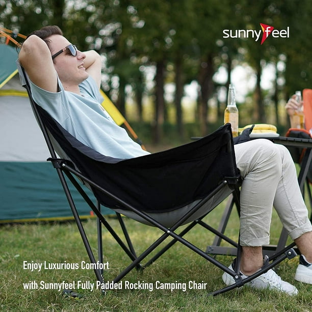 Folding canvas rocking chair discount