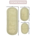 thumbnail image 2 of Home Weavers Double Ruffle Collection 100% Cotton Non-Slip Bathroom Rug Set Machine Washable Bathroom Rug-17"x24", Bath Rug- 21"x34", Runner- 21"x54", Sage Color 3 Piece Bath Rug set, 2 of 9