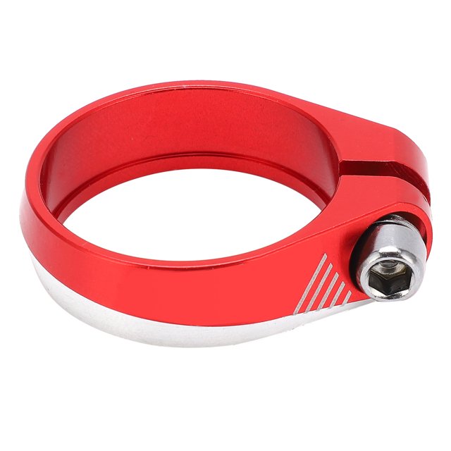 ENLEE Abrazadera para tija de sillín de bicicleta de 31,8 mm, aleación de aluminio, collar para tija de sillín de liberación rápida, color rojo