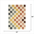thumbnail image 4 of Mainstays Rainbow Checkered Shag Indoor Rug 5' 3" x 7', 4 of 9