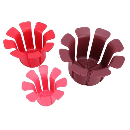 M Buder 6-Piece Fruit Slicing Aid Set 3 Sizes Multifunctional Uniform Slicer for Round Fruits Vegetables (6 inches / 15.2 cm)
