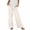 #01 Beige 【Mix & Match: Stock Up on Your Favorite Colors】, variant on Women's Tencel Loose Wide Leg Pants, Mid Elastic Waist, Tummy Control, Straight Leg Trousers for Casual, Walking, Travel, Office, Lounge, Soft Summer | TruBelle,Black S