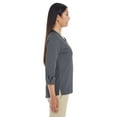 thumbnail image 2 of DG230W Devon & Jones Ladies' Cotton MÃ©lange Knit Top Dark Grey Heather XS, 2 of 3