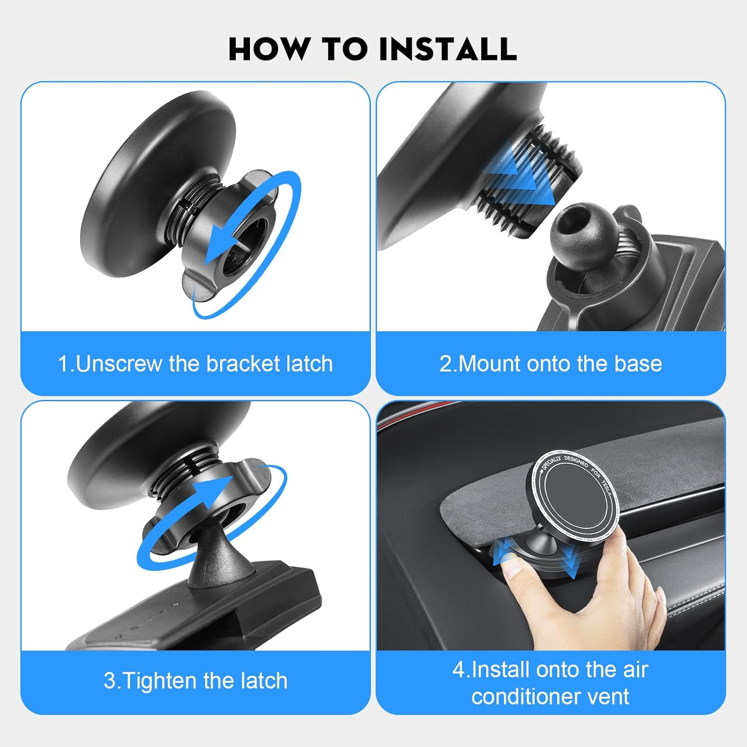 Car Phone Mount for Tesla New Model Y Juniper 2026 Magnetic Dashboard Phone Holder for 2024-2026 Model 3 Highland Accessories for All Smartphone