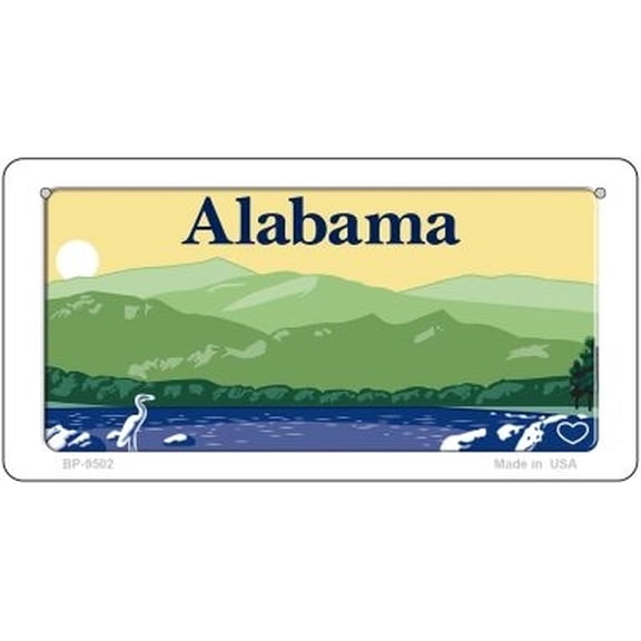Smart Blonde BP-9502 3 x 6 in. Alabama Blank Novelty Metal Bicycle Plate