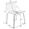 thumbnail image 4 of Giantex Modern Stackable Plastic Dining Chairs, White (Set of 6), 4 of 8