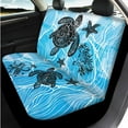 thumbnail image 3 of Uorisanigo Hawaii Turtle 14 Pieces Car Seat Covers Full Set with Auto Steering Wheel Cover Cars Headrest Cover Cars Console Cover Seat Belt Pads Keychain Comfortable Fashion Soft Fit Car SUV, 3 of 6