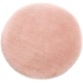thumbnail image 2 of Faux Lamb Fur and Sheepskin Rug | Soft Rug for Bedroom, Living Room, Nursery | Decorative Couch Throw Chair | Pink 60cm Round, 2 of 5