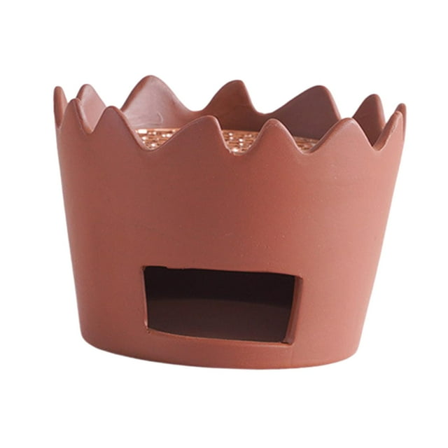 Calentador de tetera redondo, base calentadora de café para té, café, tazas, hogar, tetera de vidrio , Marrón Estilo A BLESIY Calentador de tetera con vela