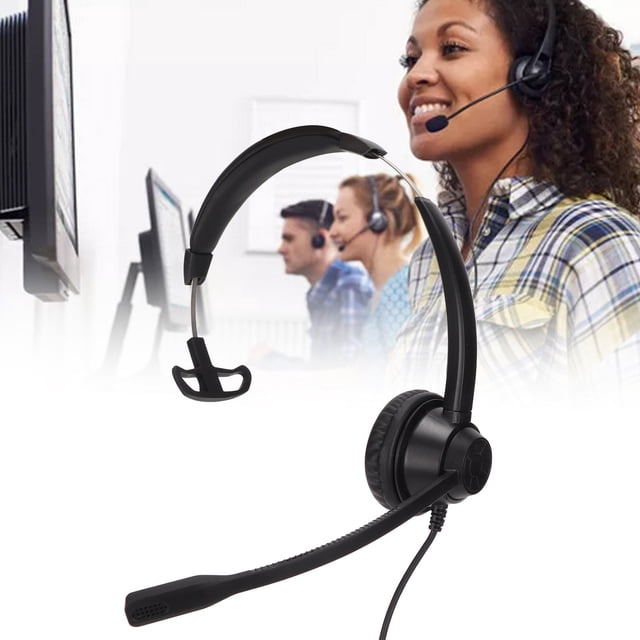 Auriculares Telefónicos Bling Bling con Ajuste de Volumen y Silenciador de Micrófono Monoaurales 2,5 mm