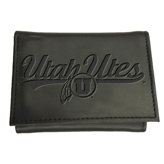 Black Utah Utes Hybrid Tri-Fold Wallet