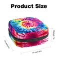 thumbnail image 2 of Tie Dye Pad Bag Period Bag Sanitary Pad Storage Bag - Mini Pouch for Period - Velvet, Sponge, and Oxford Fabric - 4.7x6.6x6.6 in, 2 of 6