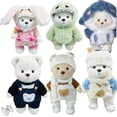 thumbnail image 2 of Nuevo oso de peluche de 30 cm hecho a mano de alta calidad, súper suave, divertido, que se puede transformar y usar ropa, muñeco creativo para niños, regalos de cumpleaños, 2 of 5