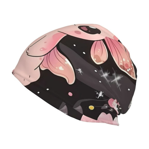 KLL Cute Axolotl Sakura Blossoms B Winter Fall Beanie Knit Hats for Men & Women - Warm & Soft Stylish Toboggan Caps for Cold Weather
