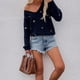 thumbnail image 5 of Suéteres Para Mujer Otoño Invierno Suéter de Punto Jersey Impreso Top Suelto Cuello en V Cuello en V Odeerbi ODB176225, 5 of 6