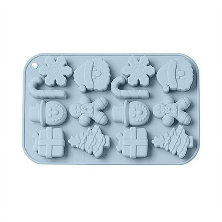 

3D Christmas Theme Silicone Rubber Flexible Food Safe Mould Clay Resin Ceramics Candy Fondant Candy Chocolate Soap Mould