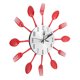thumbnail image 5 of Reloj de cubiertos de acero inoxidable, cuchillo y tenedor, cuchara, reloj de pared, decoración de cocina, rojo, 5 of 10