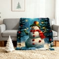 thumbnail image 6 of Beautynvta Christmas Throw Blanket, Extra Large Snowman Printed Flannel Fleece Blanket, Soft Warm Winter Holiday Decorative Blanket for Sofa Couch Bed, 27.5x39.4 Inch, 6 of 6