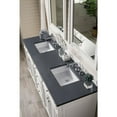 thumbnail image 4 of James Martin Vanities Bristol 72" Double Vanity, Bright White, w/ 3 CM Charcoal Soapstone Quartz Top, 4 of 5