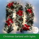 thumbnail image 3 of Guirnalda Navideña Luces 2,7m Con Luces Led Flores Para Escaleras, 3 of 5