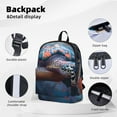 Uemuo Underwater Lazy Turtle Pattern Backpack for Work and Travel
