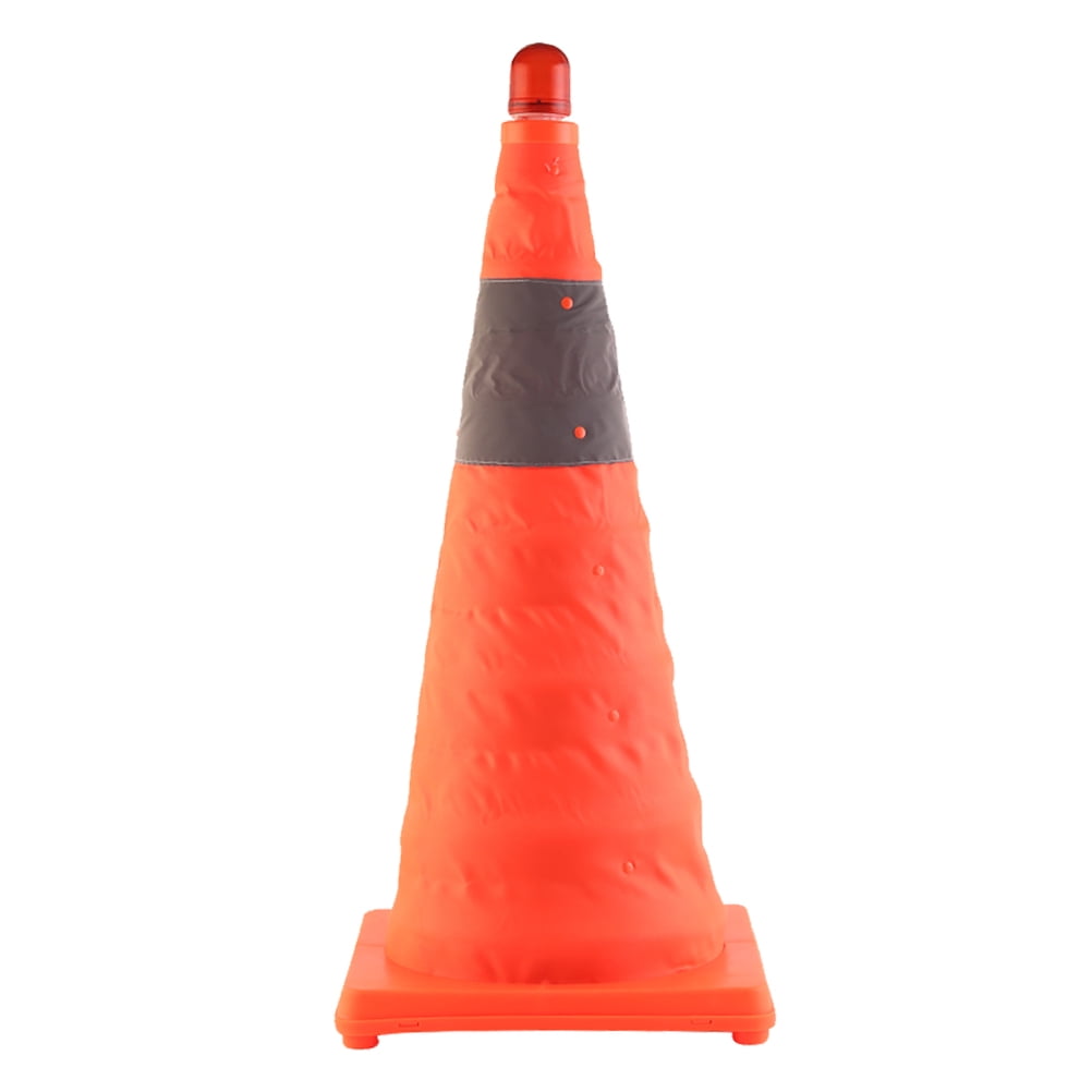 1pc Foldable Road Cone Reflective Cone Highlight Roadblock Plastic Road