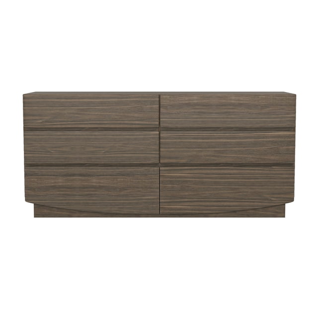 Ardea Commode Contemporaine de 72 Pouces en Noyer (6 Tiroirs)