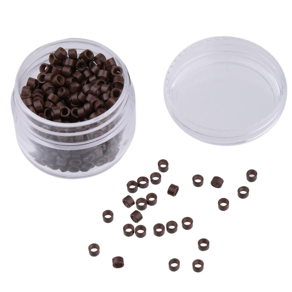 EHJRE 3- 500Pcs 3mm Silicone Micro Nano Rings Beads for Hair 4 Pcs