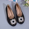 thumbnail image 4 of Hurxie Women's Flats, Foldable Ballet Flats for Women, Fashion Buckle Round Toe Comfort Light Weight Slip-On Dress Shoes Black 7.5, 4 of 8