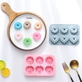 thumbnail image 5 of Kitchen baking mold -6 even love revolving cake mold doughnut rice cake complementary food silicone mold muffin cup Qifeng baking traypink, 5 of 5