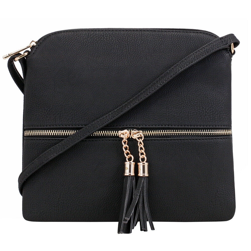 Deluxity - DELUXITY Lightweight Medium Crossbody Bag with Tassel and ...