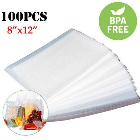 Audessy 100Pcs Vacuum Sealer Bags, 8x12" Quart BPA Free Food Vac Bags for Storage, Meal Prep or Sous Vide Cooking