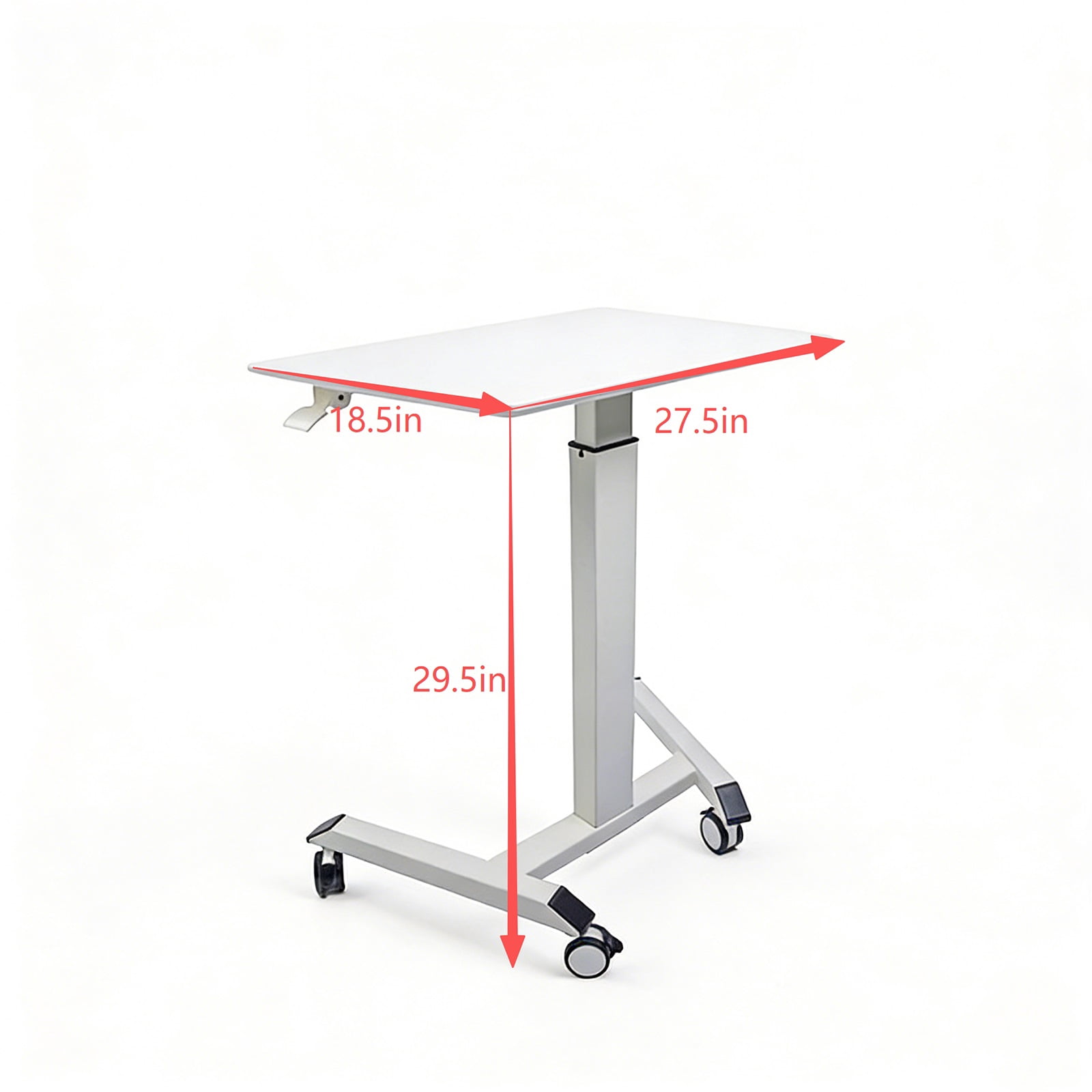 Portable Rolling Laptop Desk  Height-Adjustable Movable Desk, Standing Rolling Desk & Rolling Computer Stand for Home/Office