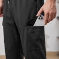 thumbnail image 3 of WQD Mens Cargo Sweatpants Baggy Gym Sweat Pants Drawstring Wide Leg Casual Lounge Pants with Pockets, 3 of 9