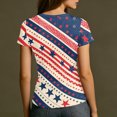 thumbnail image 7 of longantii Patriotic Shirts for Women Patriotic July 4th Short Sleeves Tshirts Fashion Crew-Neck Tunic Tops 2026 Summer Blouses Color-Blocking Outfits Red XL, 7 of 7