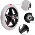 thumbnail image 4 of 2 Pcs Roues de Remplacement pour Fauteuil Roulant de 6 Pouces Roues en Caoutchouc Roues avant Rouleau Déambulateur Antidérapant Roulettes de Remplacement Roulettes Roues Universel Remplacement de Fauteuil Roulant, 4 of 5