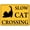 Warning Sign 4, variant on Cat Sign Slow Cat Metal Warning Sign, 8"x12" Funny Aluminum Sign, OSHA Notice Sign for Outdoor Yard Fence Street Workplace
