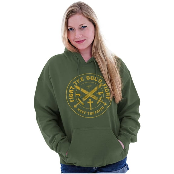 Keep Faith Christian Bible Scripture Hoodie Sweatshirt Women Men Brisco Brands S