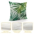 thumbnail image 4 of Shiartex  Tropical Leaves Throw Pillow Covers Green Palm Leaf Decorative Pillows Soft Cushion Cases for Couch Sofa Bed Home Decor 18x18in, 4 of 5