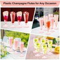 thumbnail image 7 of 40 Pack Plastic Champagne Flutes,4.5 oz Disposable Champagne Glasses,Pink Plastic Toasting Glasses for Parties Toasting Birthday Wedding Party Cocktail Cups Bulk, 7 of 7