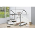 thumbnail image 3 of Queen Size Wooden House Bed with Headboard, Gray, 3 of 9