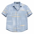 thumbnail image 4 of CONZONE Mens Casual Shirts Short Sleeve Buttons Down Shirts for Men Lapel Graphic Summer Tee Tops, 4 of 4