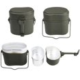 thumbnail image 2 of Germany Military Green 3pcs In 1 Camping Cookware Cook Set Hiking Survival Lunch Boxes Pot/Bowl, 2 of 6