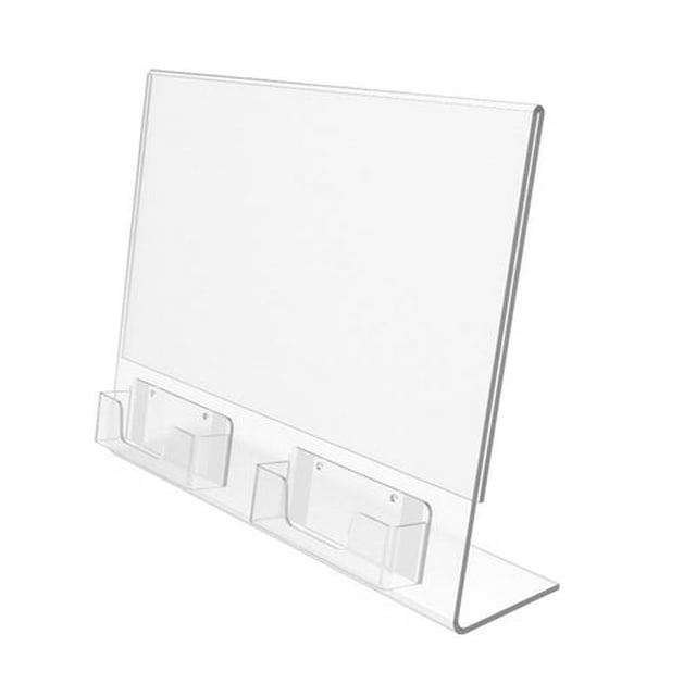 24 PCS Gift Card Display with 2 Acrylic Pockets 11 x 8.5 Slide-in Sign Holder 19735-24PK