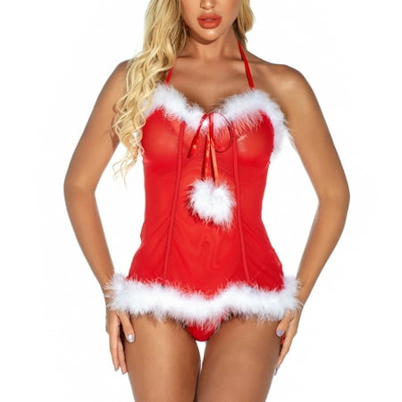 

Tfalo Lingerie For Women Pajamas For Women Christmas Suit Role Play Stage Dress Sexy Underwear Pajamas Two Piece Set