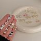 thumbnail image 3 of Microjuego de pendientes de cristal para mujer, pequeñas joyas para banquetes., 3 of 4