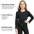 HEROBIKER Kids' Wool Lined Thermal Underwear Set, Long John Top ...