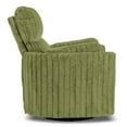 thumbnail image 4 of Furniture of America Nyra Chenille Power Swivel Glider Recliner with 2 Pillows for Living Room and Bedroom, Olive Green, 4 of 15