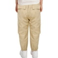 thumbnail image 2 of YiZYiF Kids Boys Dungarees Casual Moisture-Wicking Cargo Pants,Sizes 6-14 Khaki-A 10, 2 of 7